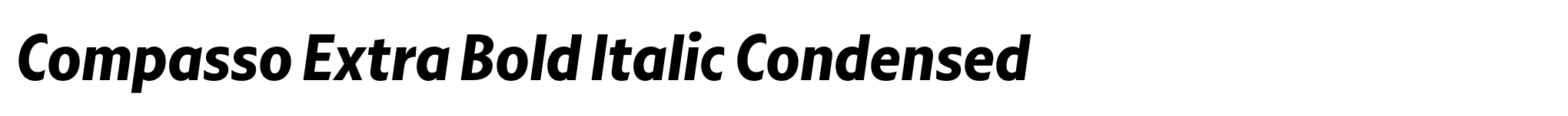 Compasso Extra Bold Italic Condensed image